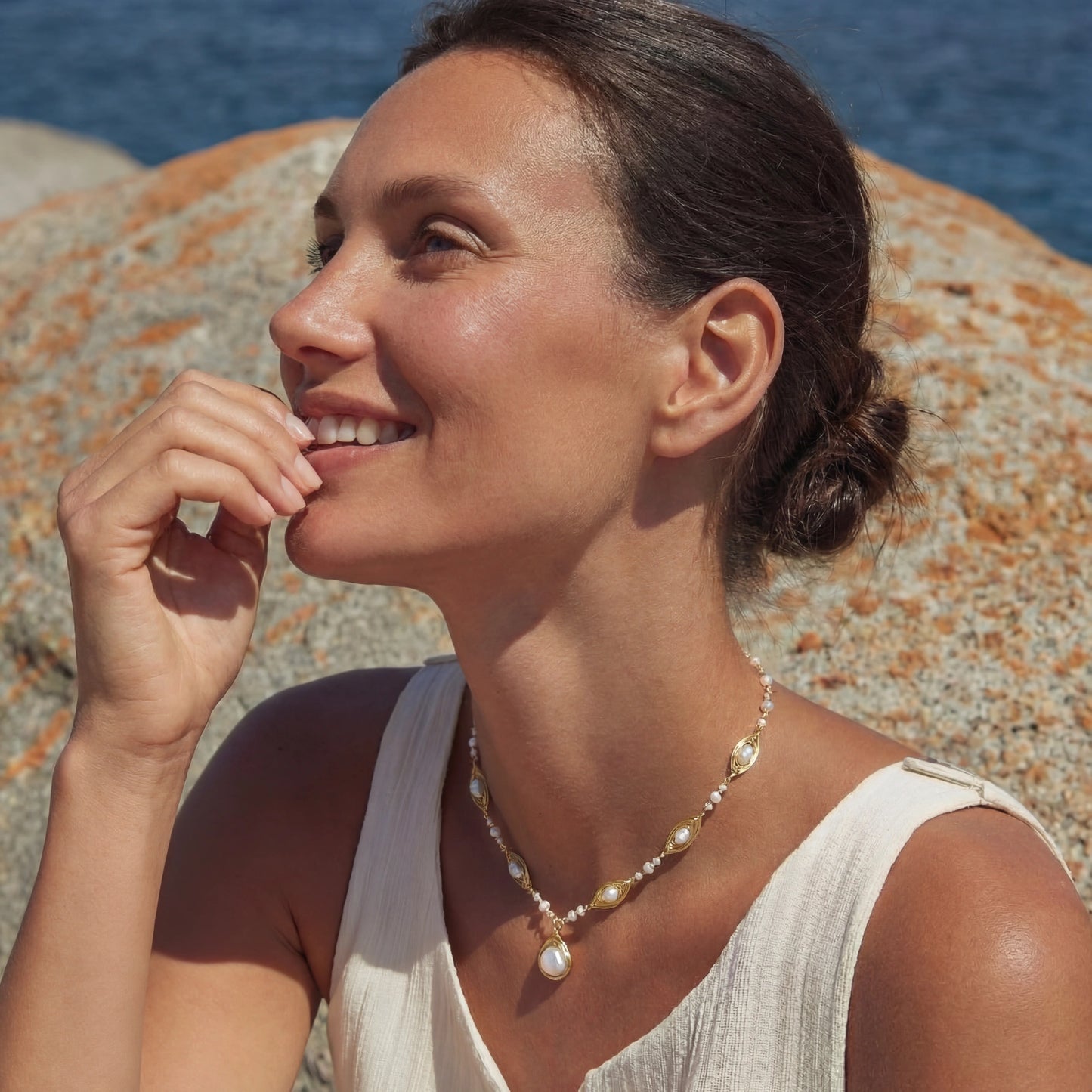 Golden Leaf Baroque Necklace